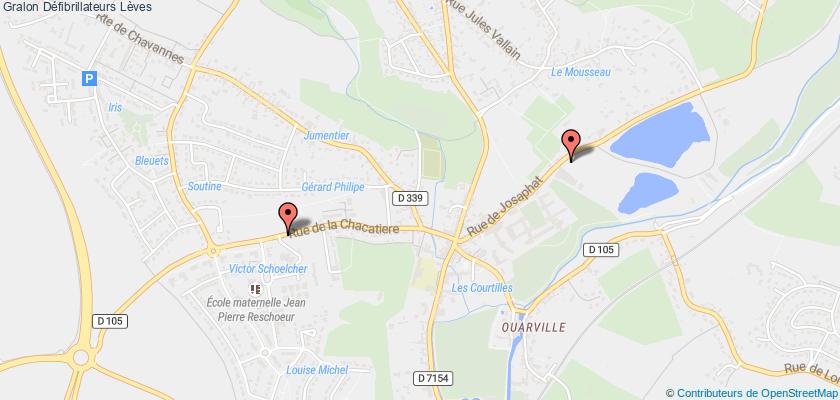 plan défibrillateurs Lèves