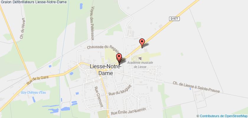 plan défibrillateurs Liesse-Notre-Dame