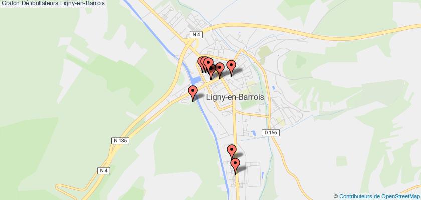 plan défibrillateurs Ligny-en-Barrois