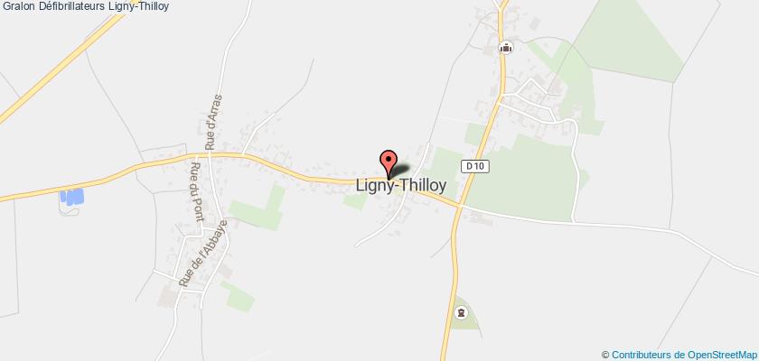 plan défibrillateurs Ligny-Thilloy