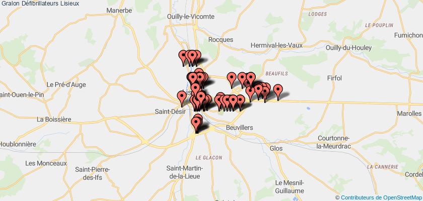 plan défibrillateurs Lisieux