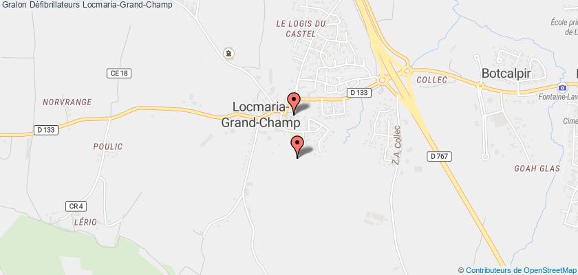 plan défibrillateurs Locmaria-Grand-Champ
