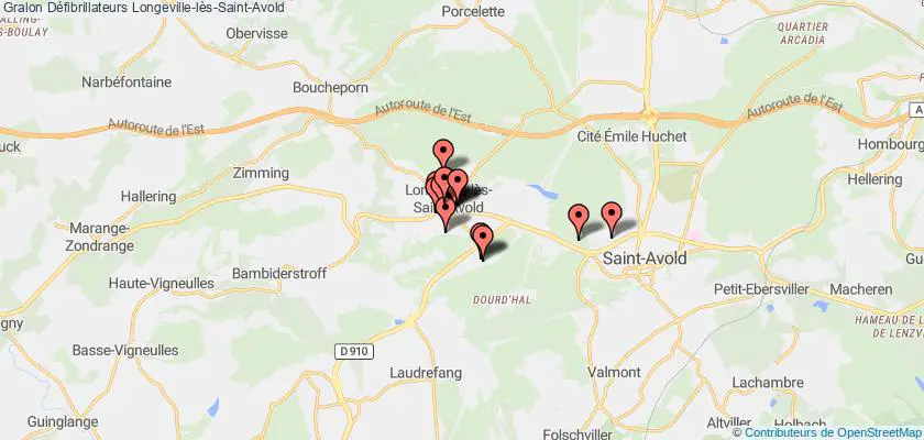 plan défibrillateurs Longeville-lès-Saint-Avold