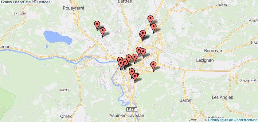 plan défibrillateurs Lourdes