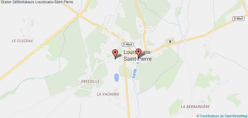 plan défibrillateurs Lourdoueix-Saint-Pierre