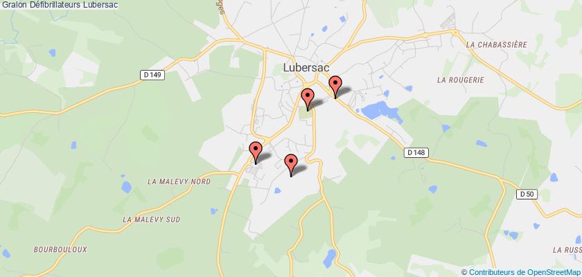 plan défibrillateurs Lubersac