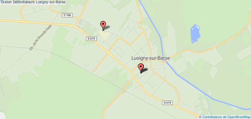 plan défibrillateurs Lusigny-sur-Barse