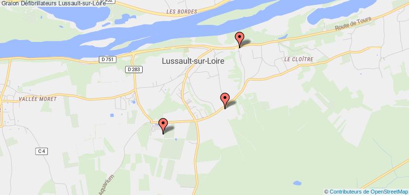 plan défibrillateurs Lussault-sur-Loire