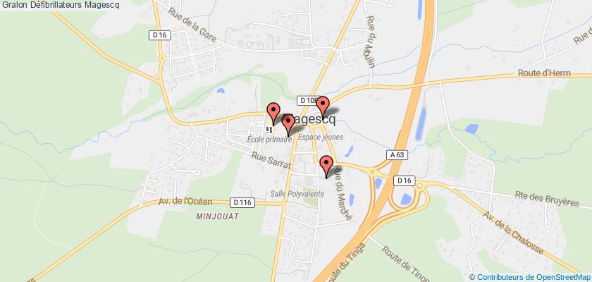 plan défibrillateurs Magescq
