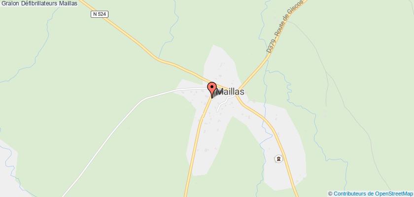 plan défibrillateurs Maillas