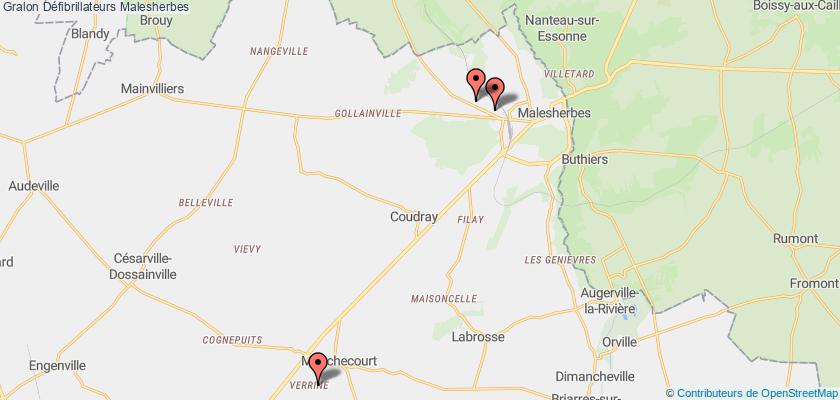 plan défibrillateurs Malesherbes