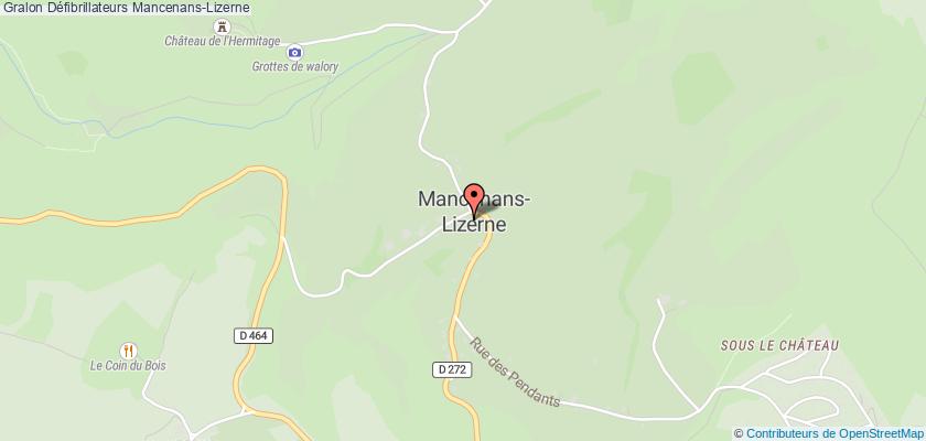 plan défibrillateurs Mancenans-Lizerne