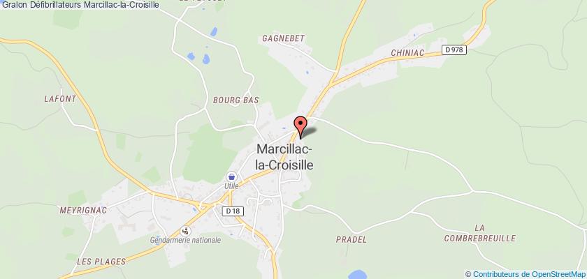 plan défibrillateurs Marcillac-la-Croisille