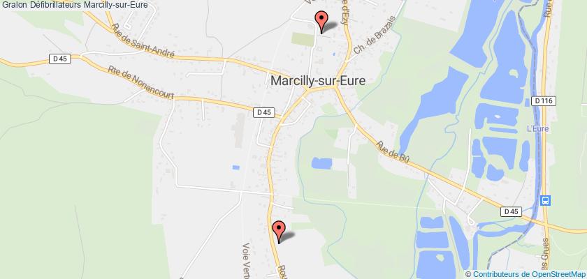 plan défibrillateurs Marcilly-sur-Eure