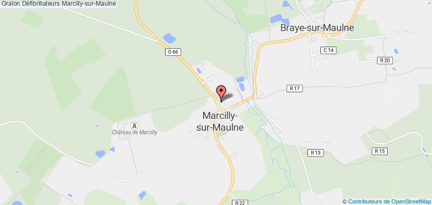 plan défibrillateurs Marcilly-sur-Maulne