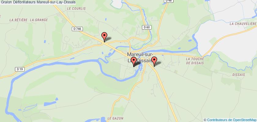 plan défibrillateurs Mareuil-sur-Lay-Dissais