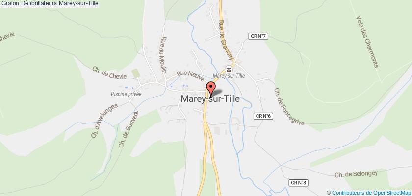 plan défibrillateurs Marey-sur-Tille