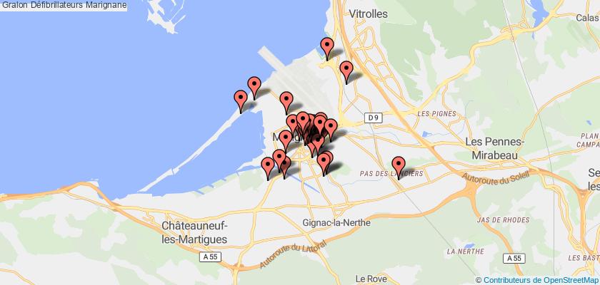 plan défibrillateurs Marignane