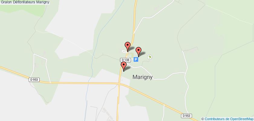 plan défibrillateurs Marigny