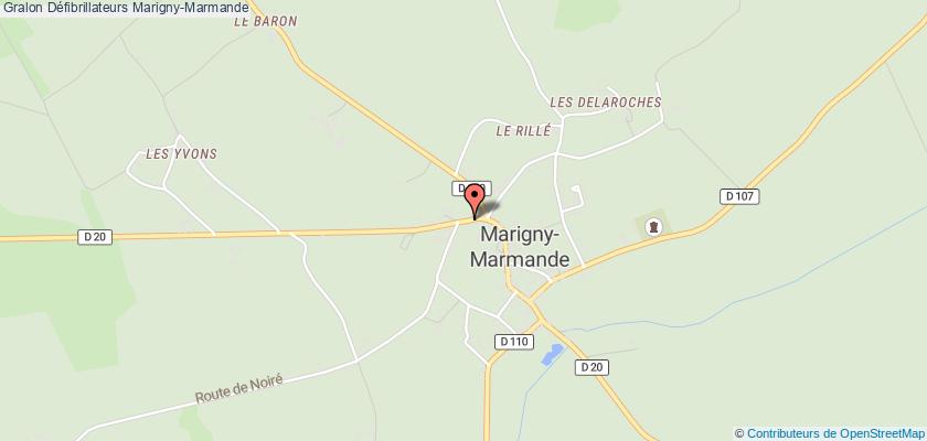 plan défibrillateurs Marigny-Marmande