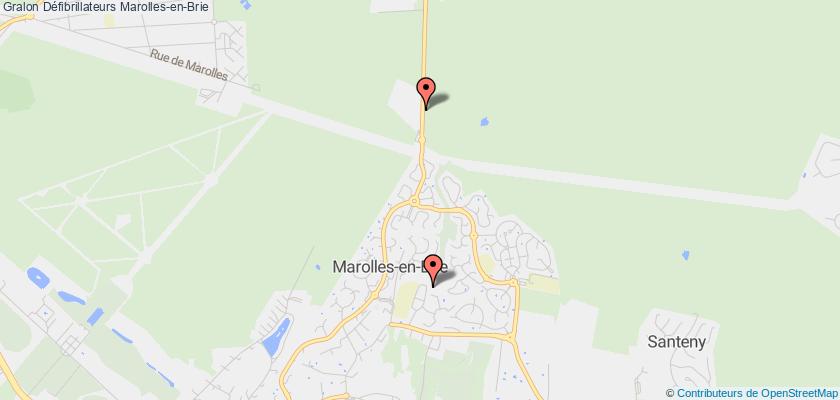 plan défibrillateurs Marolles-en-Brie
