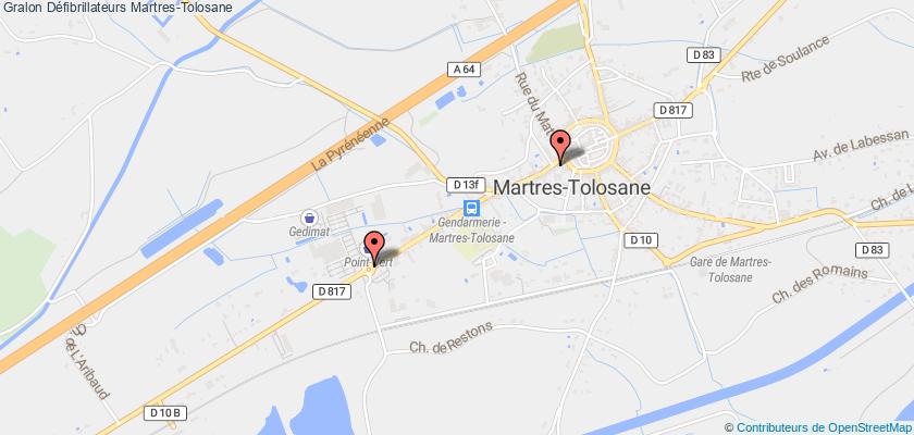 plan défibrillateurs Martres-Tolosane