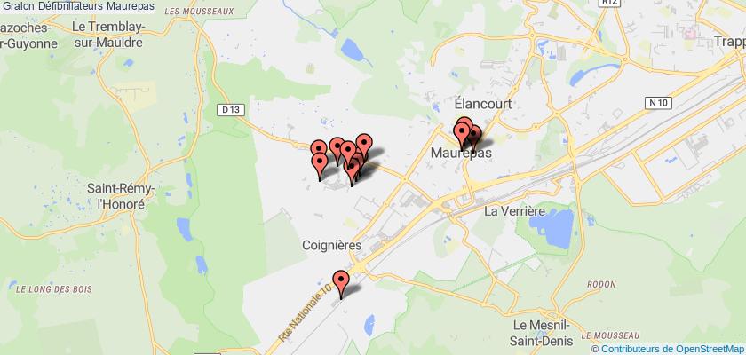 plan défibrillateurs Maurepas