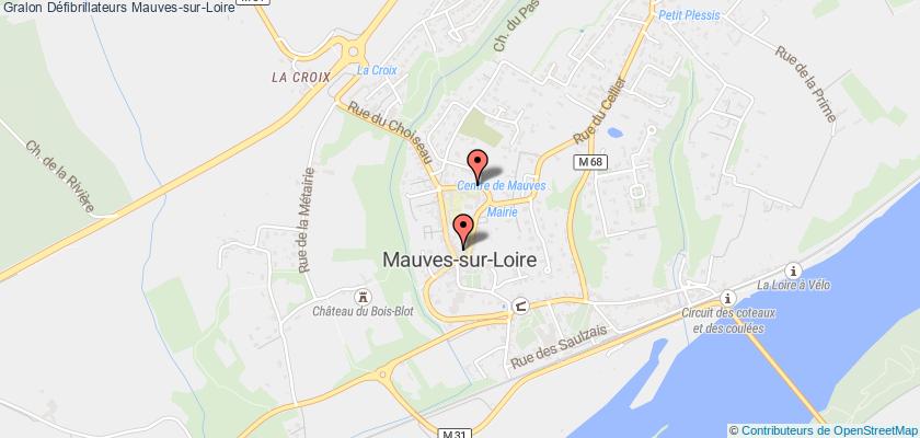 plan défibrillateurs Mauves-sur-Loire