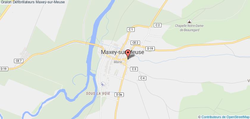 plan défibrillateurs Maxey-sur-Meuse