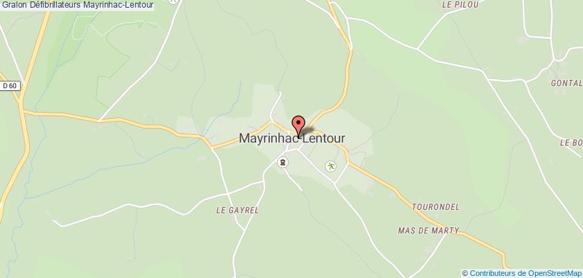 plan défibrillateurs Mayrinhac-Lentour