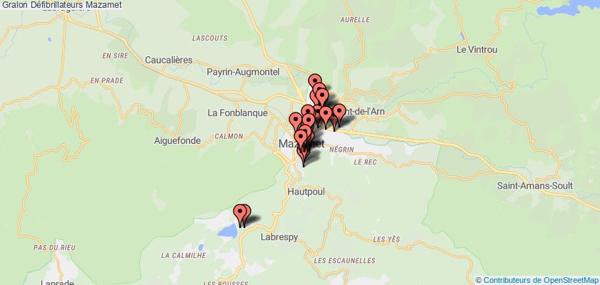 plan défibrillateurs Mazamet