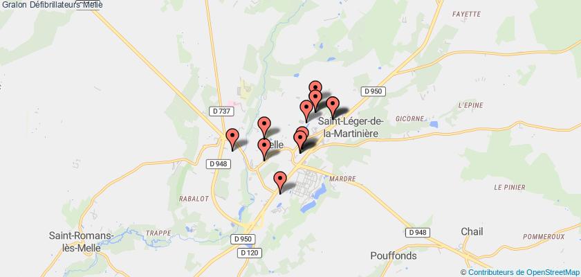 plan défibrillateurs Melle