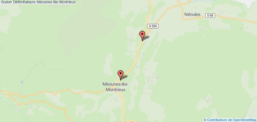 plan défibrillateurs Méounes-lès-Montrieux