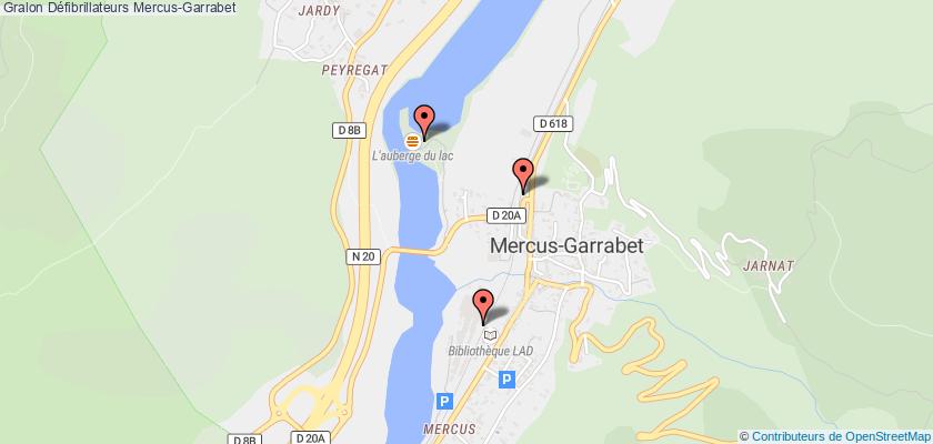 plan défibrillateurs Mercus-Garrabet