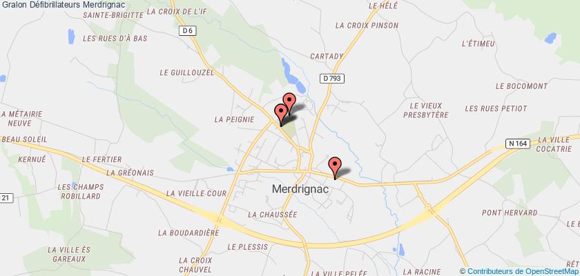 plan défibrillateurs Merdrignac