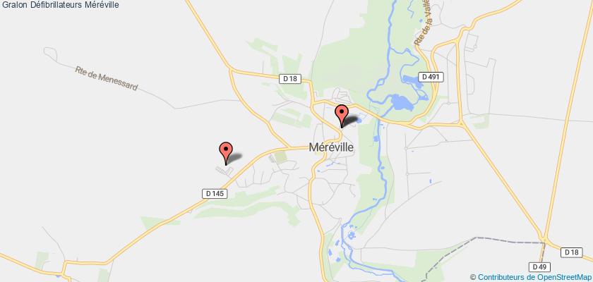 plan défibrillateurs Méréville