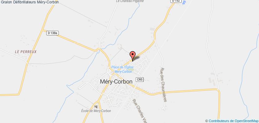 plan défibrillateurs Méry-Corbon