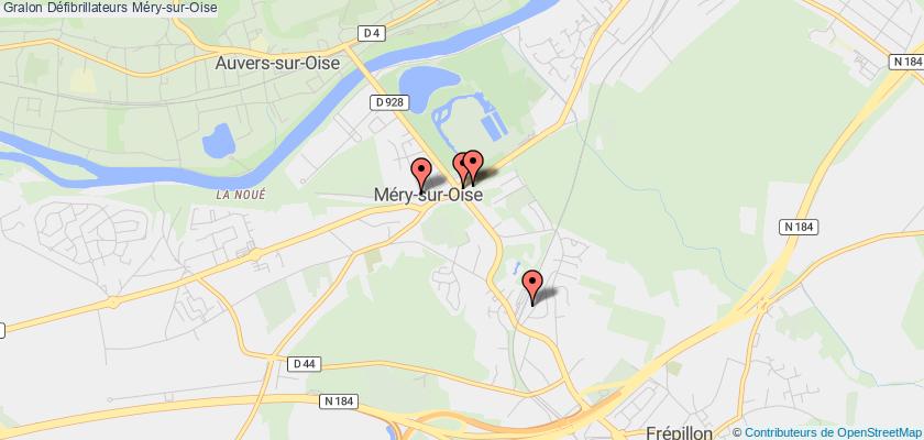 plan défibrillateurs Méry-sur-Oise