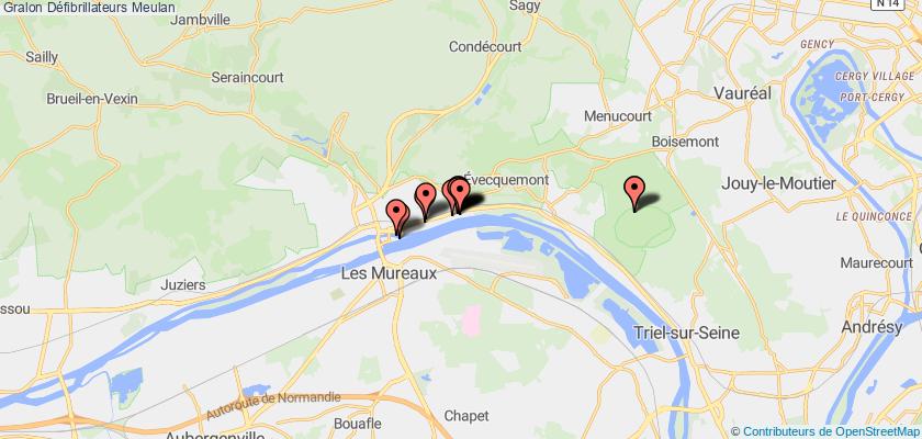 plan défibrillateurs Meulan