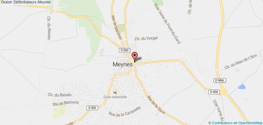 plan défibrillateurs Meynes