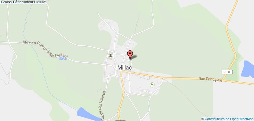 plan défibrillateurs Millac