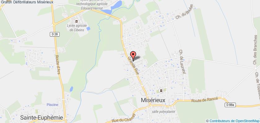 plan défibrillateurs Misérieux