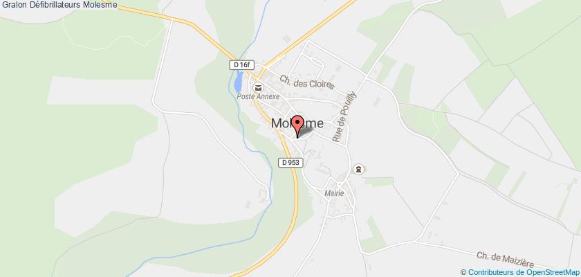 plan défibrillateurs Molesme