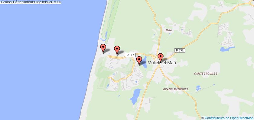 plan défibrillateurs Moliets-et-Maa