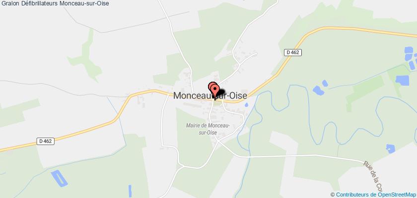 plan défibrillateurs Monceau-sur-Oise