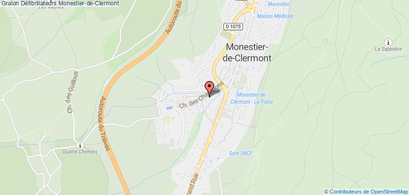 plan défibrillateurs Monestier-de-Clermont