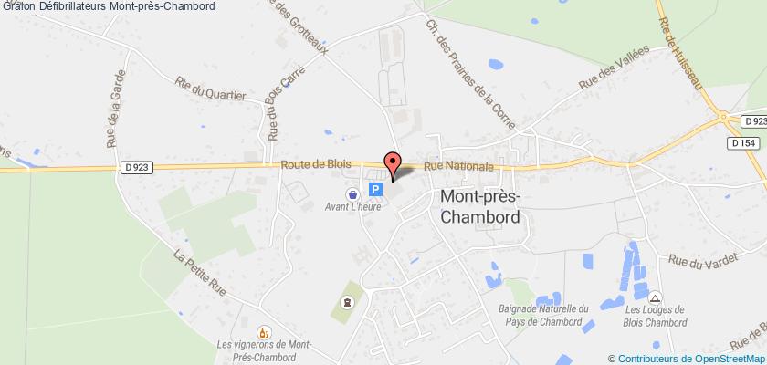 plan défibrillateurs Mont-près-Chambord