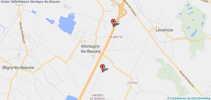 plan défibrillateurs Montagny-lès-Beaune