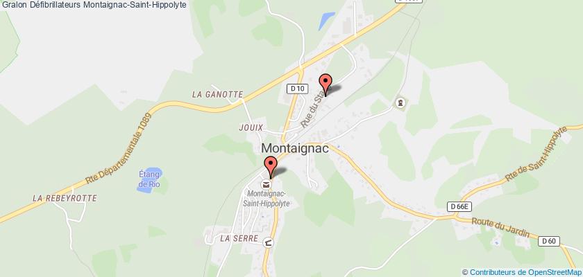 plan défibrillateurs Montaignac-Saint-Hippolyte
