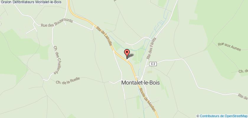 plan défibrillateurs Montalet-le-Bois